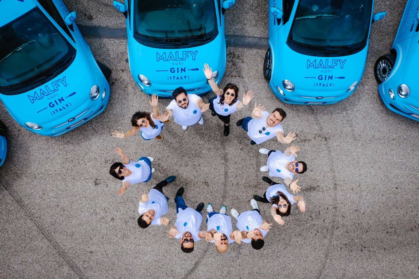 Alca per Malfy Gin. Foto dall'alto